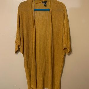 Short Sleeve mustard yellow cardigan